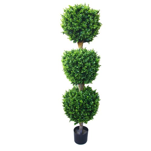Pure Garden 50-10007 Hedyotis Triple Ball Tree, 5-Feet, 15x15, Green