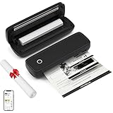 YULEYU Portable Printers Wireless for Travel, Thermal Printer for Phone & Laptop, Inkless Bluetooth Small Compact Mobile Printer for Home Use, Vehicle & Airplane, Support A4/A6/A7/2IN Paper Size
