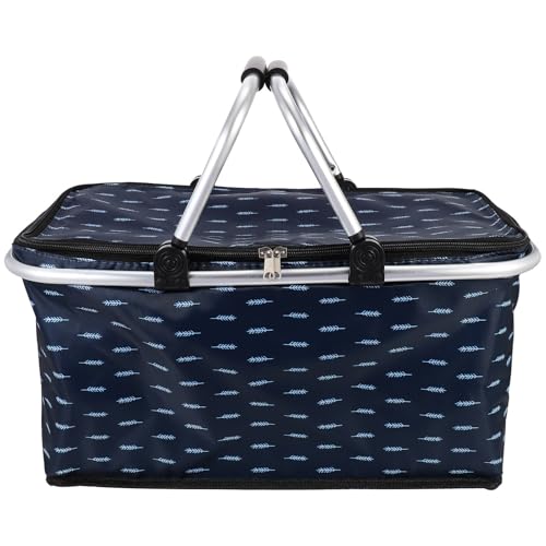 CALLARON Bolsa Aislante Portátil Tela Oxford y Aluminio para Picnic y Comida de 30l Diseño Plegable Adecuado para Cocina Familiar y Salidas al Aire Libre