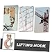 COOLHIYA Anti-Slip Lifting Hook with Tongue Safety Chain Hook for Heavy Duty Weight Lifting and Cargo Securement Industrial for Trailers and Trucks