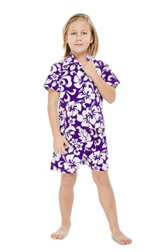 Image of Boys' Aloha Luau Shirt Cabana Set in Signature Prints | 100% Cotton; Button Front Shirt; Signature Tropical Prints; Lightweight Comfort; Vacation Ready