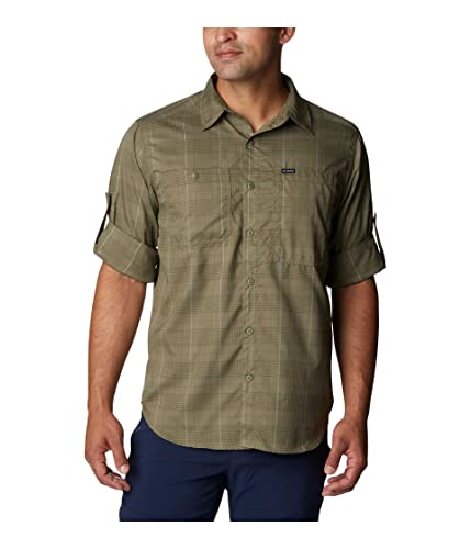 Image of Columbia Men Omni-Shade Silver Ridge Utility Lite Plaid Hiking and Trekking Long Sleeve Shirt