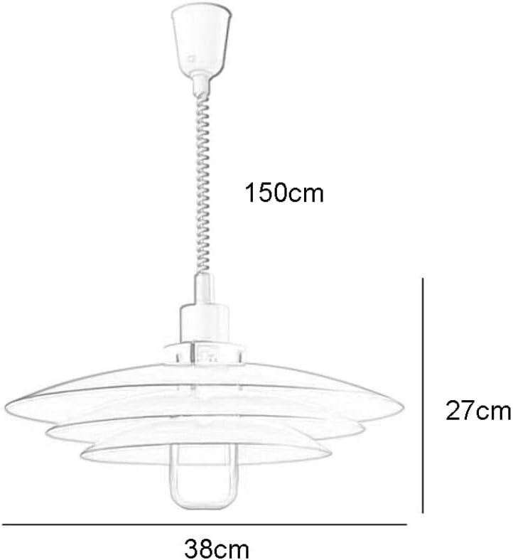 Nordic Light Adjustable Kitchen Island Hanging Lamp, Modern Geometric Chandelier Ceiling Lights Indoor Suspended Lamps for Dining Room Bedroom, E27 Droplights/Svart