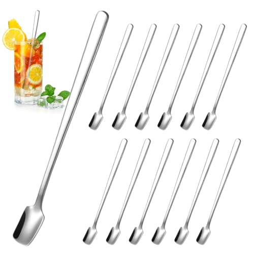 Lange Löffel Edelstahl Ogoko 4 X Edelstahl Lange Griff Löffel Für Latte Glas EIS Eisbecher Teelöffel Langer Stiel