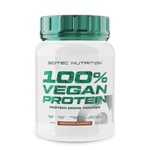 Scitec Nutrition 100% Vegan Protein – 5 plantaardige eiwitbronnen – verrijkt met vitamine B12-33g per portie – Veganistisch, 1 kg, Chocolade