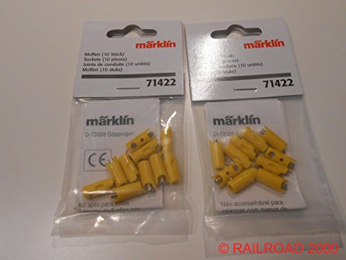 Preisvergleich Produktbild Märklin 71422 - Muffen gelb, 2 x 10 Stück