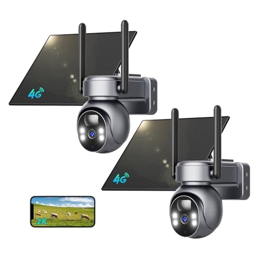 LIWAN 4G LTE Cellular Solar Security Camera Wireless Outdoor, No WiFi Security Camera, Cameras...
