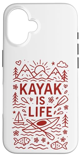 Kayak Canoes-Boat Kayaking, JbN tBbVO JbN V[JbN ނ JbN X}zP[X iPhone 16 p