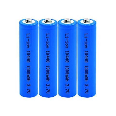 softpoint New 10440 Lithium Ion Batteries, 3.7v 1000mah Lithium Li Ion Replacement Cells for Torch Electric Razor Mouse 4pcs Cover