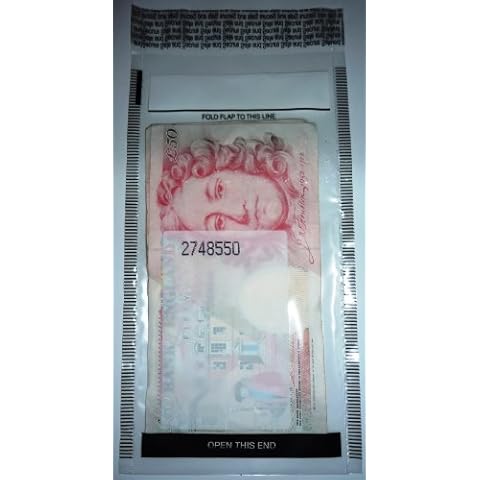 200 Tamper Evident Money Wrapper Bags Cover