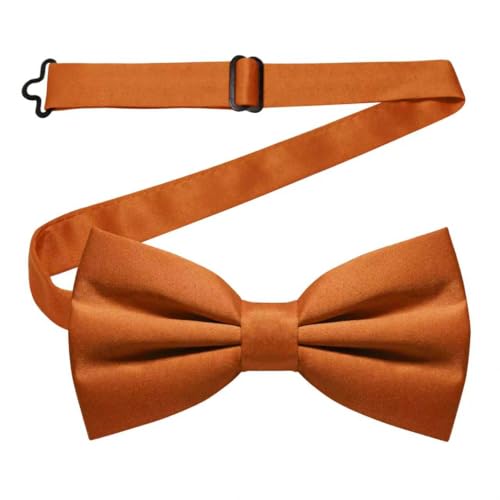 Image of JEMYGINS Solid Color Pre-tied Bow Tie Adjustable Bowtie for Men
