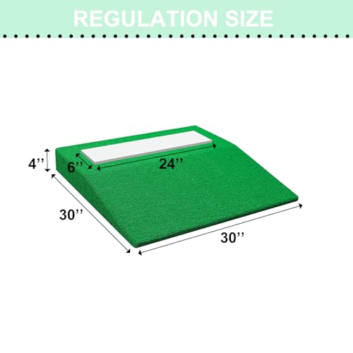 SPRAWL Portable Pitching Mound for Baseball Pitchers Mound with Carry Handle and Regulation Size Pitching Rubber 30\" x 30\" x 4\" Pitching Trainers for Indoor & Outdoor - Thumbnail 2