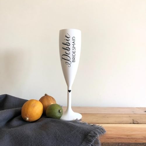 Copas de vino personalizadas para damas de honor y detalles de boda inolvidables 6