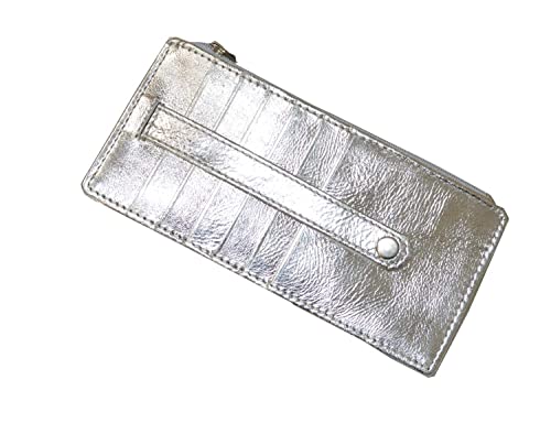 Leatherboss Women's Leather Card Case Wallet with Zipper
