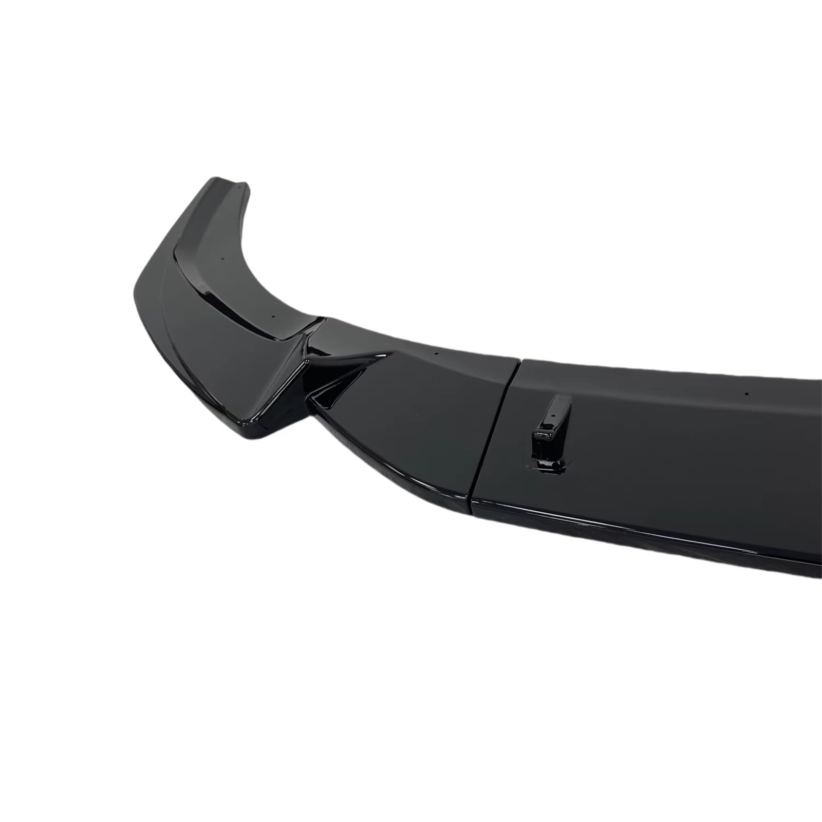 Coche Alerón Delantero Separador Labios Parachoques Delantero Color Negro Brillante 3 Piezas para Q3 MK2 F3 Sline Sportback 2,0 TDI 19-24 Kits Carrocería Frontal Spoiler Labio