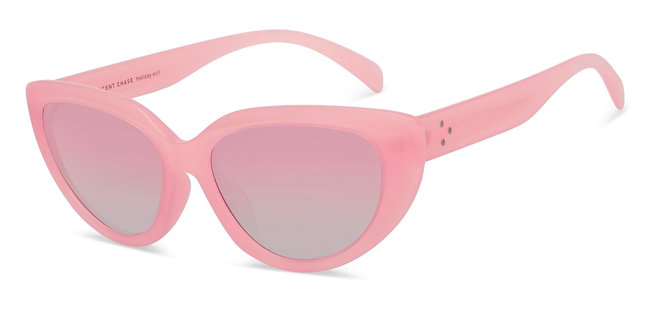 By Lenskart | Pink Full Rim Cateye | Holiday Edit | Branded Latest And Stylish Sunglasses | Polarization And 100% Uv Protected | Women | Large | Vc S16142-image-25