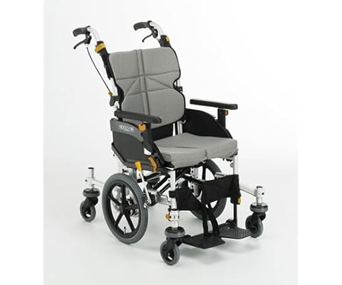 松永製作所 車椅子・介護用品 ネクストコア・くるり 介助型車いす・低床用 ハイブリッドタイヤ仕様 グレー NEXT-80B HB F-4