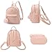 Girls Fashion Mini Backpack Purse Small Cute Plaid Leather Women Backpacks Little Bag (Pink)