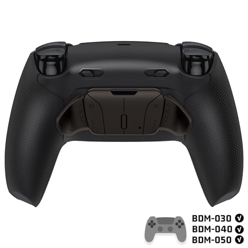 eXtremeRate RISE4 Plus Max RMB Palettes pour ps5 Manette BDM-030 040 050,Coque Arrière avec Boutons Contrôle Gâchette pour ps5 Clicky Trigger Stop,Remap Kit Métal-Noir