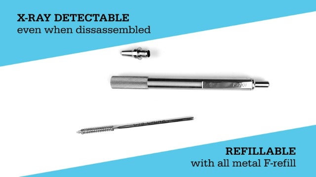 Zebra Pen F-701 Kugelschreiber-Set – 6 Stück Mit Edelstahlschaft & 0,8 Mm Mine (schwarz)