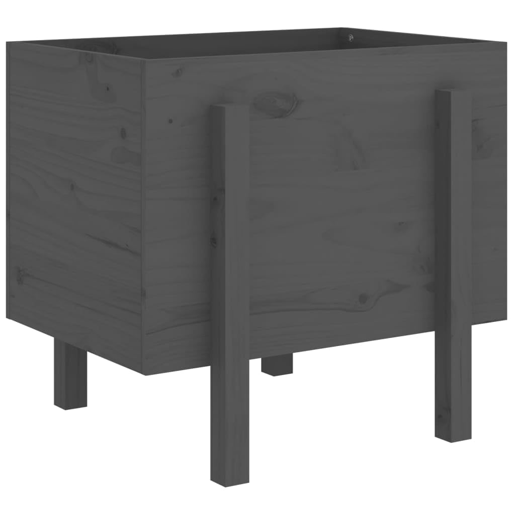 Zewnętrzna skrzynka do sadzenia, podwyższona pionowa ogrodowa na balkon i ogród, mini podniesiony ogród do sadzonek, zewnętrzny pionowy ogród, wodoodporny, szary ogród skrzynka na kwiaty 62 x