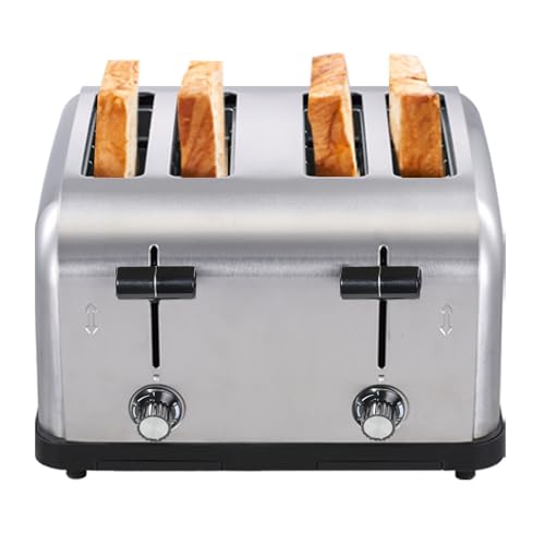 Tanxinxin 1800W Commercial 4-Slice Toaster with Crumb Tray