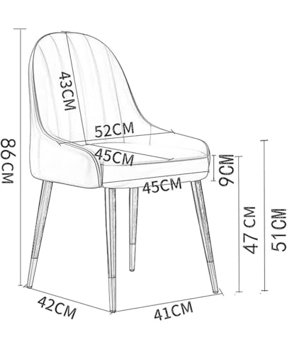 Image of Dream Furnishing - Set of 4 Dinning Chairs Elegant & Luxury Looks Strong Metal Frame Legs for Home Cafe Office Hotel (Dark Grey-Light Grey Set of 4)