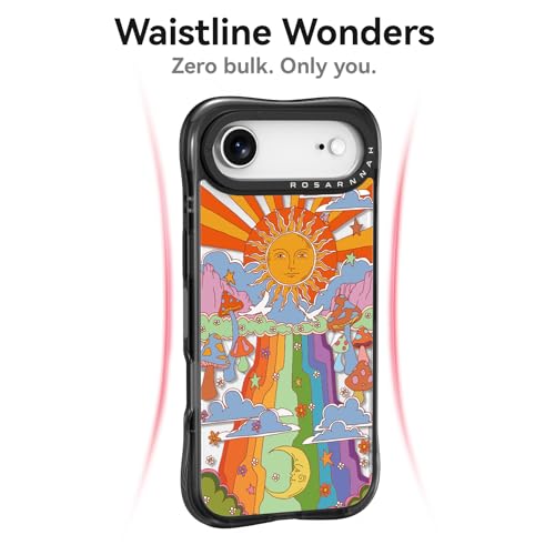 Coque iPhone Air 6,6 pouces Rosarnnah noire antichoc Magsafe