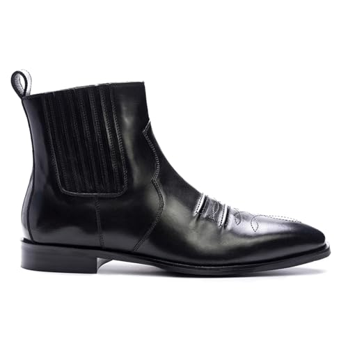 Carlos Santana Durango Chelsea Boots for Men | Rugged Western Style | Full Grain Calfskin Leather | Rubber Outsole | Ortholite Leather Footbed | Full Leather Lining | Ribbed Elastic Side Panel2
