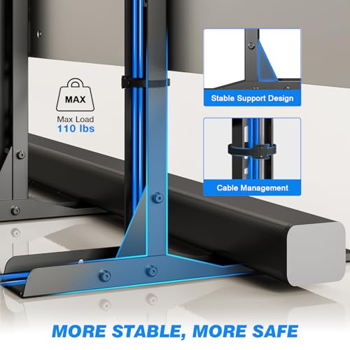 Rfiver Rfiver Universal Table Top TV Stand Base with Height Adjustment fits Most 22" - 55" Flat Screen TVs, VESA up to 800x400mm, 88Lbs Capacity, Black UT3002