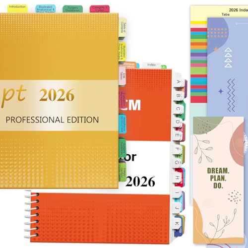 Upgraded Index Tabs for CPT 2026 & ICD-10-CM 2026-AAPC Version, Complete Book Tabs, Laminated, Color-Coded & Long-Last, with Page Numbers and Alignment Guide (Book not Included)
