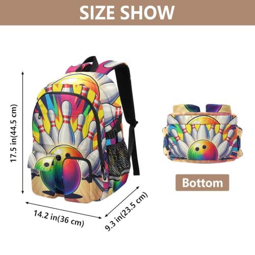 Mochila para laptop espaciosa y cómoda con diseño arcoíris 3