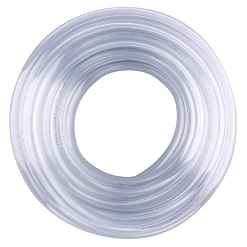DERNORD PVC Tubing 3/4"ID X 1"OD Flexible Clear Vinyl Hose 25 Feet for Food Grade
