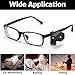 6pcs Reading Light Clip On Eyeglass, 360 Degree Rotation Glasses Clip On Light, Mini Book Light Universal Glasses Light For Night Fishing, Reading