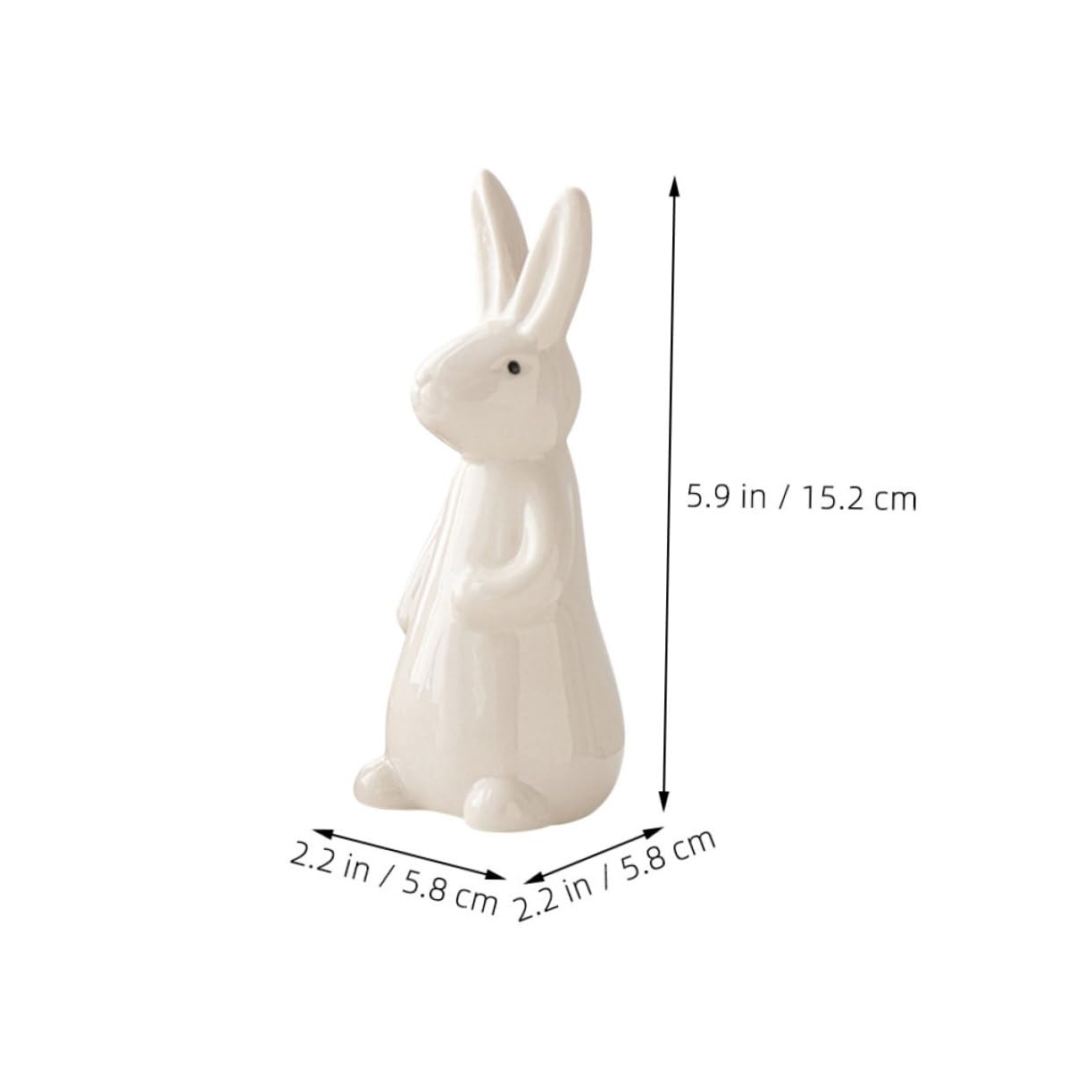BESPORTBLE 4stücke Keramischer Dekorativer Hase Handgefertigte Mittelgroße Bunny-deko Für Wohnzimmer Schlafzimmer Ostern Und Frühlingsfest Stilvolles Kunstwerk Für Jeden