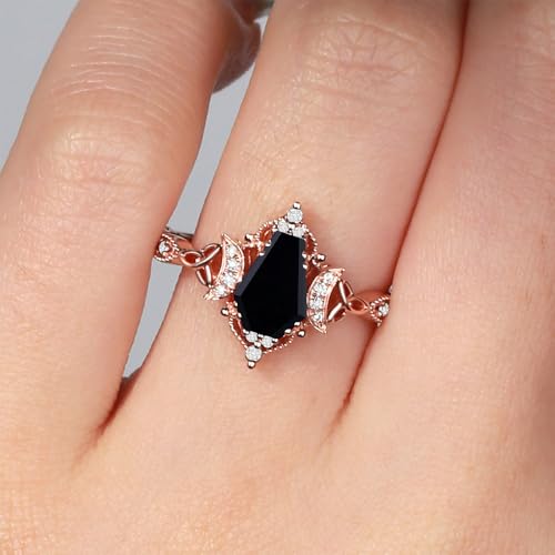 1.5 Carat Gemstone Women's Engagement Rings - Coffin Cut Gem Birthstone Ring Sterling Silver 10K 14K 18K White Yellow Rose Gold Proposal Anniversary Promise Ring for Her2