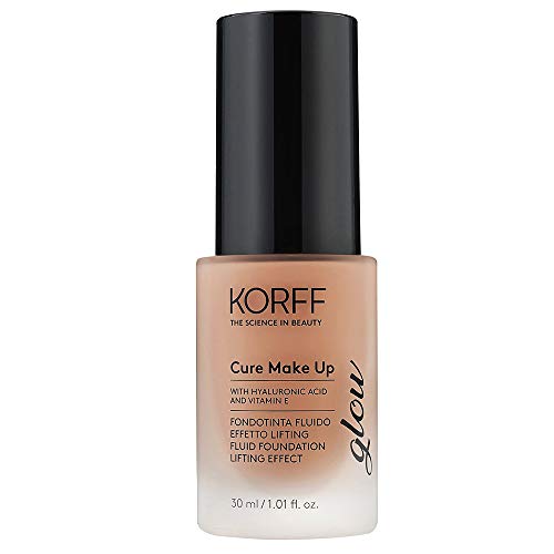 Korff Fondotinta Fluido Effetto Lifting Glow, Formula Anti-età e Lunga Tenuta con acido ialuronico 06, 30ml