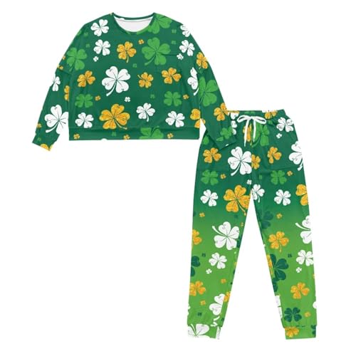 Image of Women's Pajamas Set Soft 2 Piece Loungewear Long Sleeve Pj Set Matching Sleepwear with Pockets for Women Plus Size
