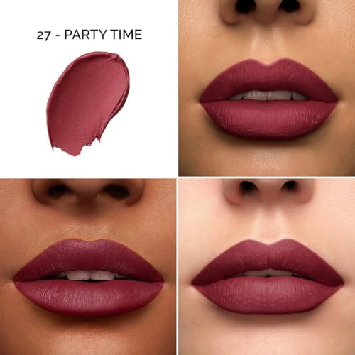 Image of Colors Queen Color It All Long Lasting Crayon Lipstick | Up to 18 Hours Stay | Creamy Matte Finish | Waterproof & Light Weight| Smudge Proof & Non-Transferable | Lipstick for Women (Party Time,3.5g)