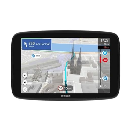 TomTom GPS GO Navigator (écran 7" extra-large, infos trafic en temps réel, alerte des zones de danger 1 an d'essai inclus, carte d'Europe, mise à jour via Wi-Fi, services Premium, fixation magnétique)