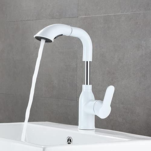 Robinet mitigeur de lavabo extractible en laiton pour éviter les éclaboussures