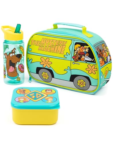 BOTTIGLIA E SCATOLA PER IL PRANZO SENZA BPA - La bottiglia e la scatola dello snack sono entrambe realizzate in plastica di buona qualità e sono completamente prive di BPA. La borsa da pranzo Scooby-Doo è isolata e realizzata in 100% poliestere per leggerezza e durata.
