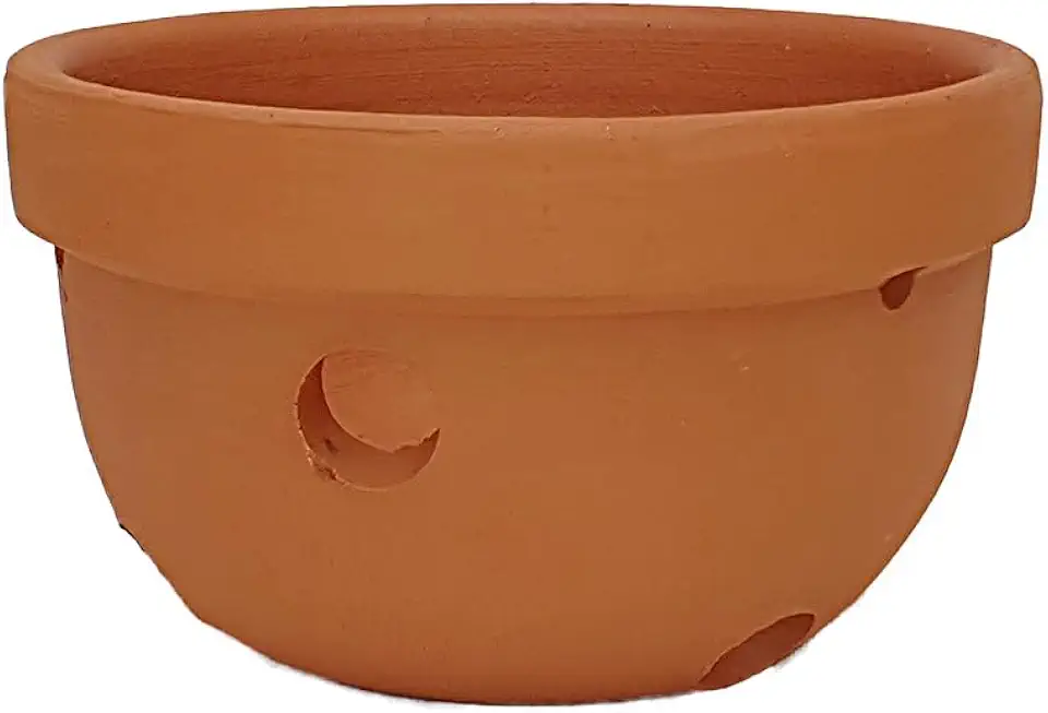 Vaso para Orquídeas Boa Nova Cerâmica Natural - P