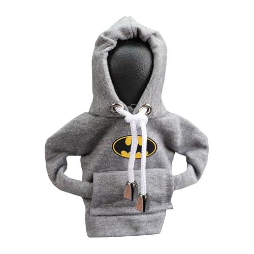 Image of MOONSHINE Car Gear Shift Hoodie | Car Shifter Funny Sweater Superhero Theme Hoodie for Gearshift | Car Shifter Protector Decoration Accessories (Black) (Grey)