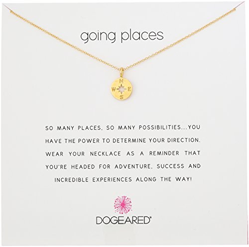 Image for Dogeared "Going Places" Compass Disc Chain Necklace