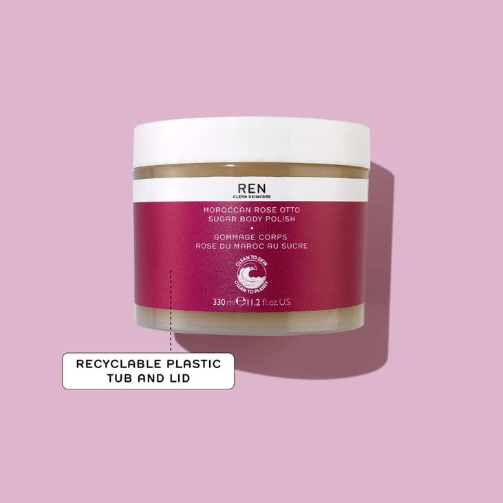 Ren Moroccan Rose Otto Sugar Body Polish For Women - 11.2 Oz