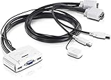 aten 2-port usb kvm switch 4k uhd Ansteuerung von bis zu zwei PCs/Macs über einen Satz aus Konsolengeräten