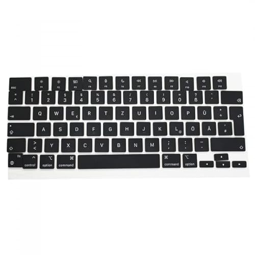 BUCOM Keyboard Single Cap for MacBook Pro M1 Pro/Max Retina A2442 A2485 14 Inch 16 Inch Size Button Fn Black Plastic