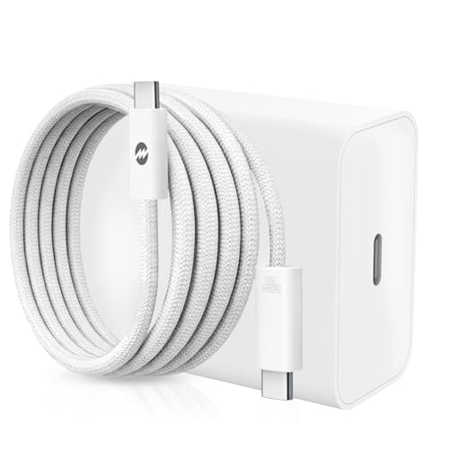 Image of Mozen Samsung Charger 25W with Cable, Super Fast Charging Protocols, Compatible with Samsung Galaxy Tab S /A Series, Galaxy S10 /M54 /M55 /A80 /A90 /S25 /S24,Google Pixel, Xiaomi, Motorola, iPhone,White