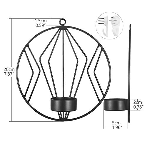 Pasutewel Wall Mounted Candle Holder Set Of 2 Tea Light Candle Sconces Metal Wall Decor For Home Living Room Wedding Events (Gold) #TOP6